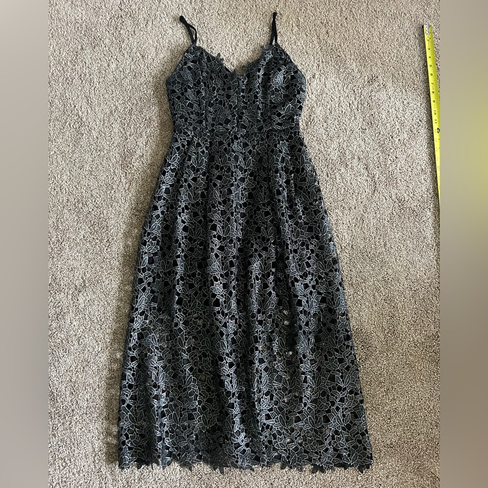 ASTR The Label Black and Silver Dress